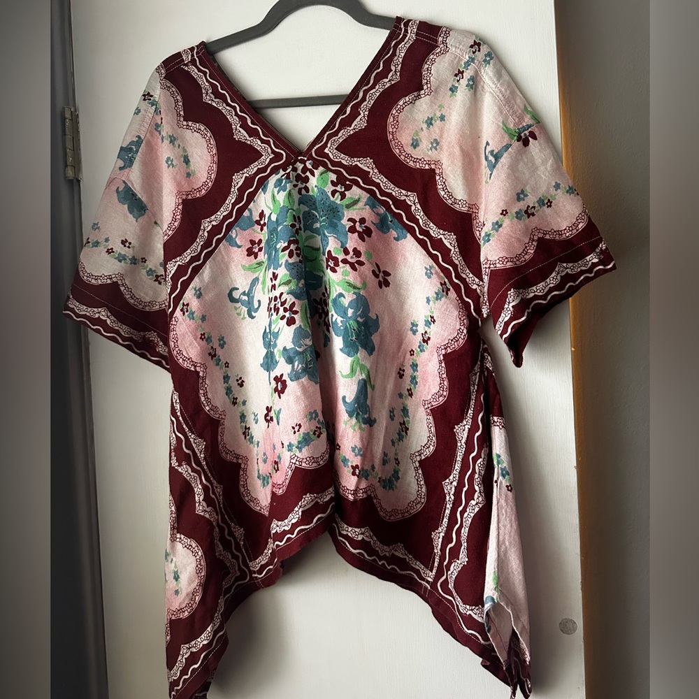 Free People Asymmetrical Blouse, XS